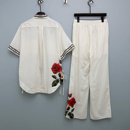 ZIMMERMANN 26S TOP AND WIDE-LEG PANTS SET STYLE 99