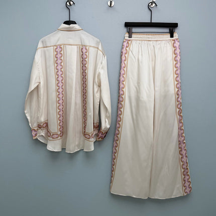 ZIMMERMANN 26S TOP AND WIDE-LEG PANTS SET STYLE 98
