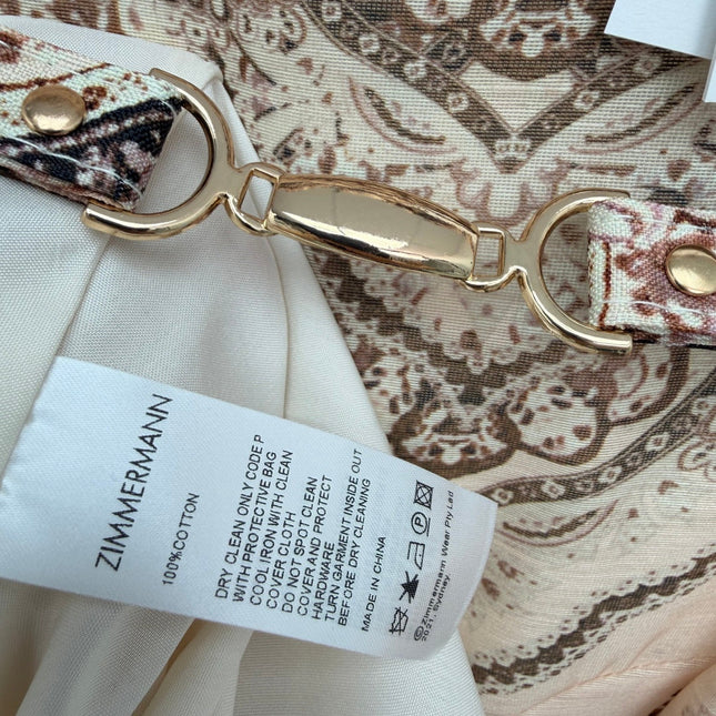 ZIMMERMANN 26S PATTERNED SPAGHETTI STRAP DRESS STYLE 96