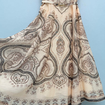 ZIMMERMANN 26S PATTERNED SPAGHETTI STRAP DRESS STYLE 96