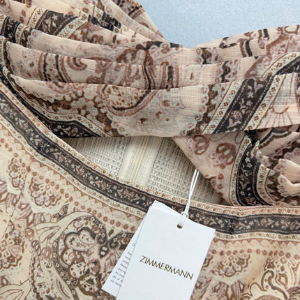ZIMMERMANN 26S PATTERNED SPAGHETTI STRAP DRESS STYLE 96