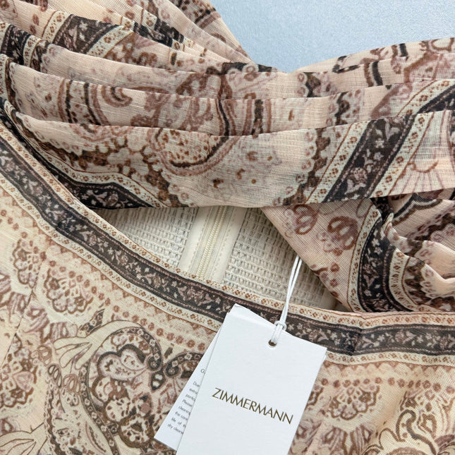 ZIMMERMANN 26S PATTERNED SPAGHETTI STRAP DRESS STYLE 96