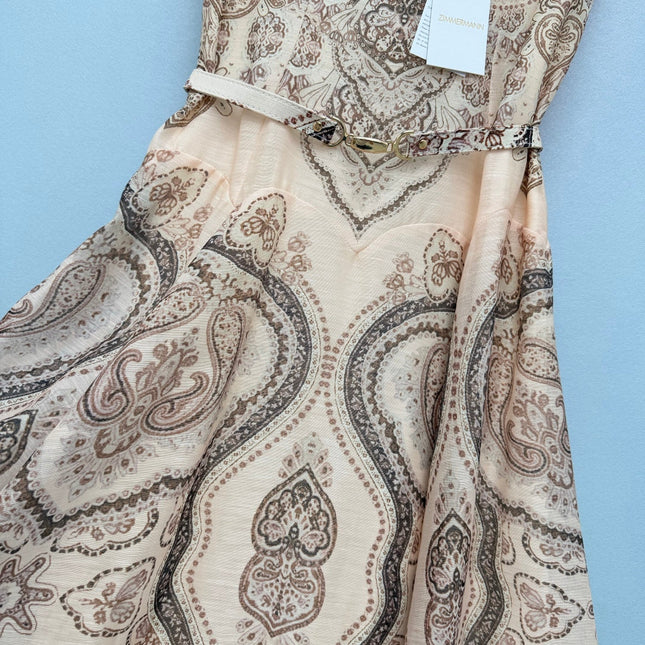 ZIMMERMANN 26S PATTERNED SPAGHETTI STRAP DRESS STYLE 96