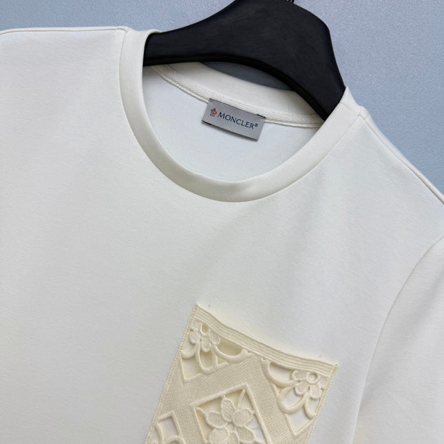 MONCLER 26S LACE-TRIM T-SHIRT DRESS 704