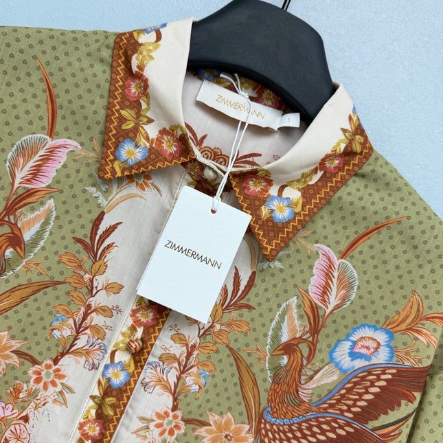 ZIMMERMANN 26S SHIRT AND STRAIGHT-LEG PANTS SET STYLE 78