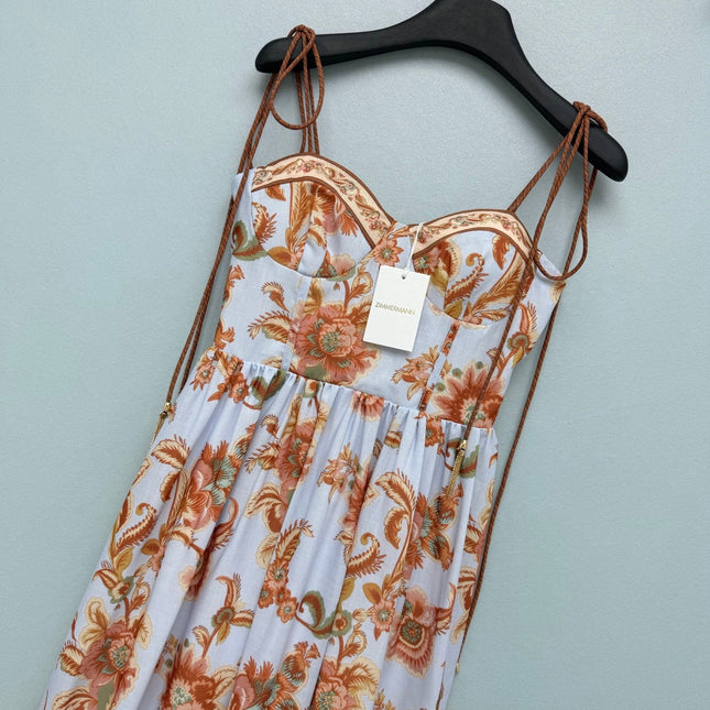ZIMMERMANN 26S PATTERNED MIDI DRESS STYLE 76