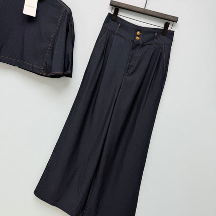 ZIMMERMANN 26S TOP AND WIDE-LEG PANTS SET STYLE 67