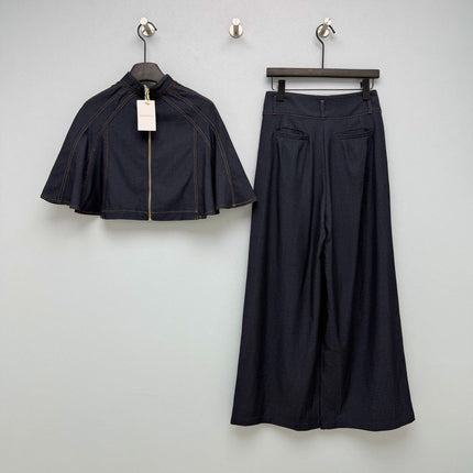 ZIMMERMANN 26S TOP AND WIDE-LEG PANTS SET STYLE 67