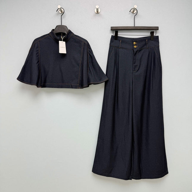 ZIMMERMANN 26S TOP AND WIDE-LEG PANTS SET STYLE 67