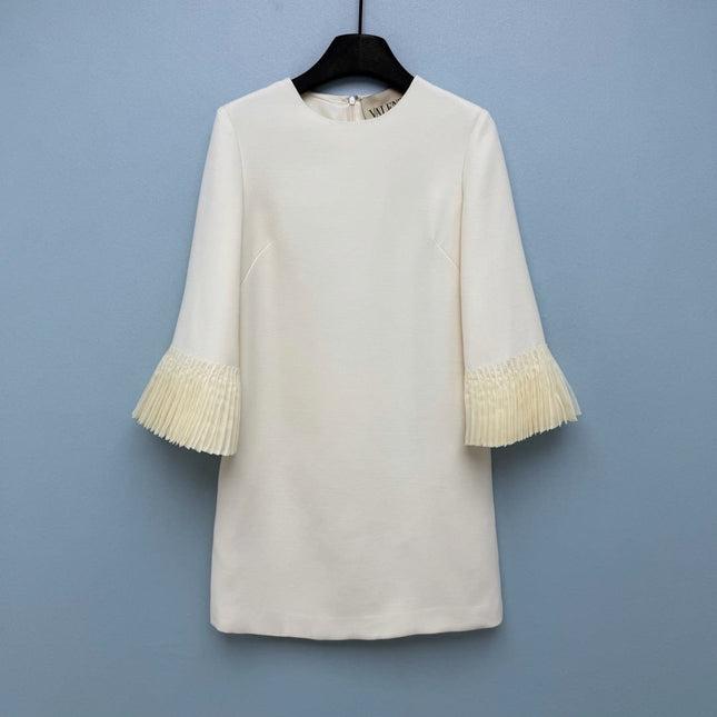 VALENTINO 26S PLEATED SLEEVE DRESS 133