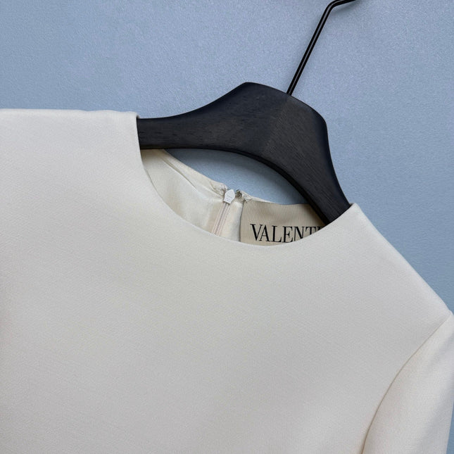 VALENTINO 26S PLEATED SLEEVE DRESS 133