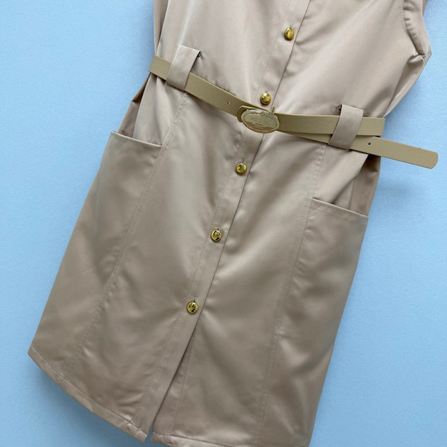 PRADA 26S SLEEVELESS COLLARED DRESS STYLE 868