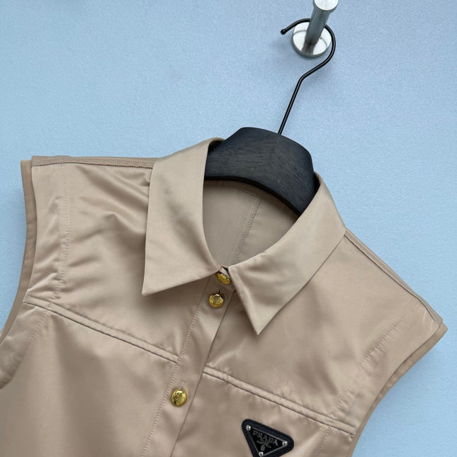 PRADA 26S SLEEVELESS COLLARED DRESS STYLE 868