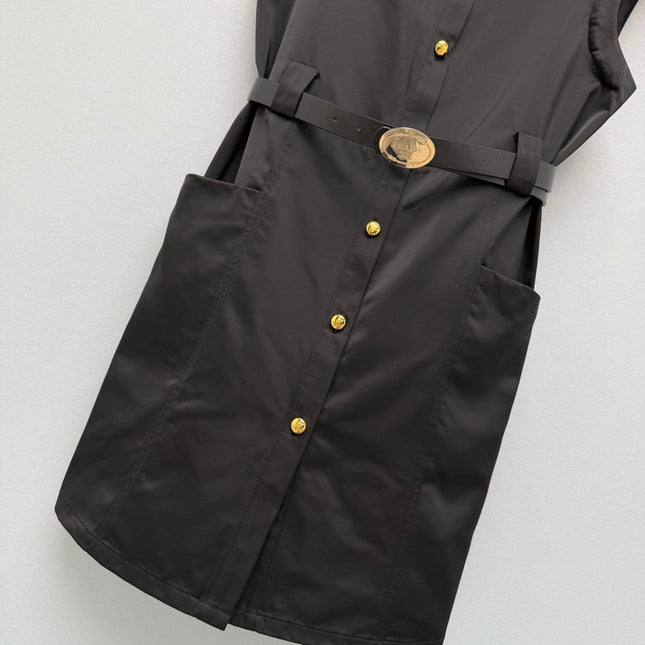 PRADA 26S SLEEVELESS COLLARED DRESS STYLE 867
