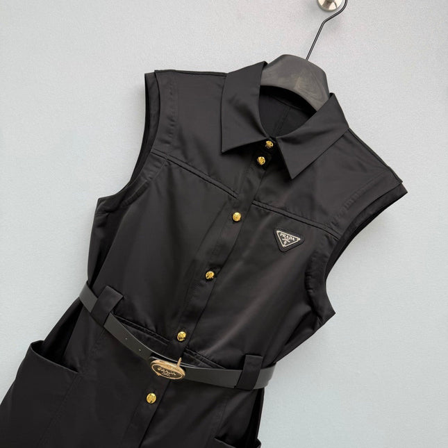 PRADA 26S SLEEVELESS COLLARED DRESS STYLE 867