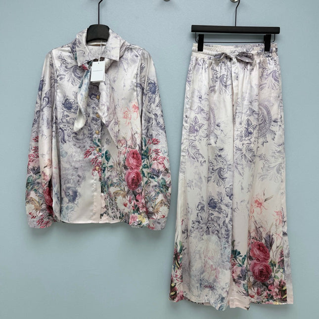 ZIMMERMANN 26S SHIRT AND LONG PANTS SET STYLE 31