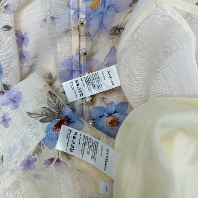 ZIMMERMANN 26S PATTERNED TOP AND SKIRT SET STYLE 24
