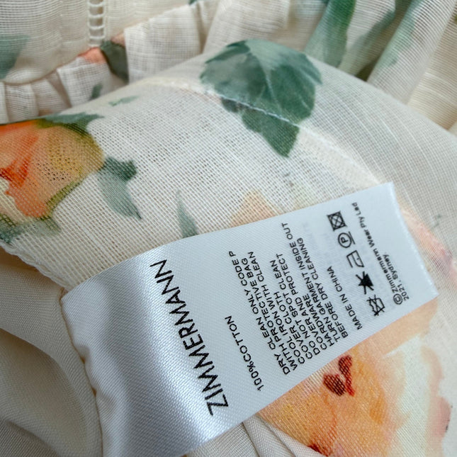 ZIMMERMANN 26S FLORAL SPAGHETTI STRAP DRESS STYLE 23