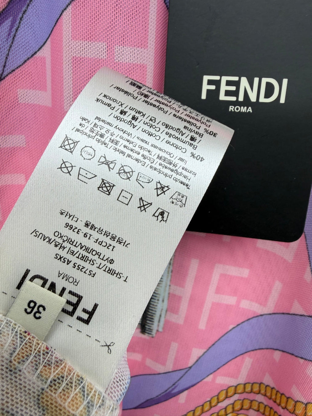 FENDI 26S SHORT SLEEVE MESH T-SHIRT 226