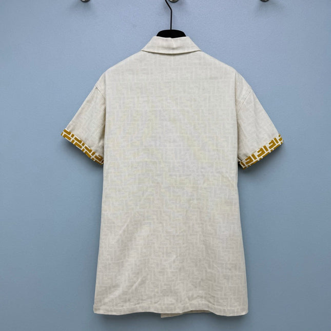 FENDI 26S SHORT-SLEEVE COLLARED DRESS 437