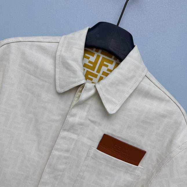 FENDI 26S SHORT-SLEEVE COLLARED DRESS 437