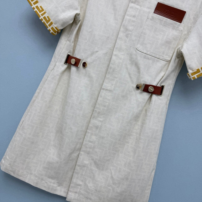 FENDI 26S SHORT-SLEEVE COLLARED DRESS 437