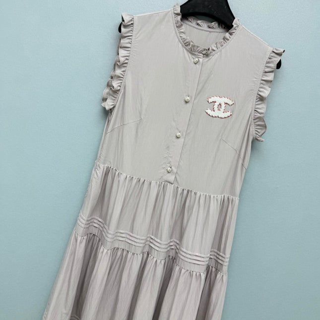 CHANEL 26S PLEATED SLEEVELESS DRESS STYLE 1128
