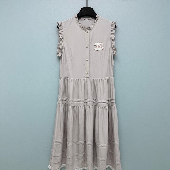 CHANEL 26S PLEATED SLEEVELESS DRESS STYLE 1128