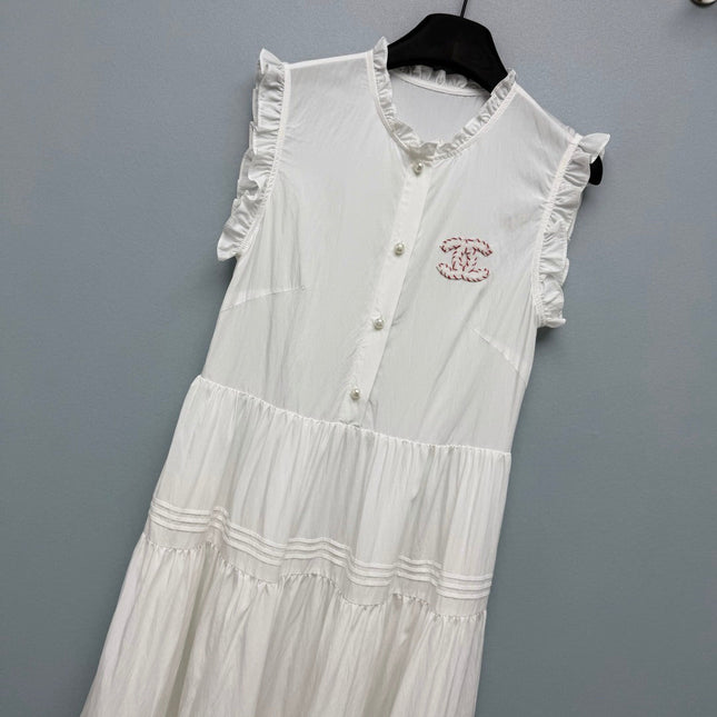 CHANEL 26S PLEATED SLEEVELESS DRESS STYLE 1127