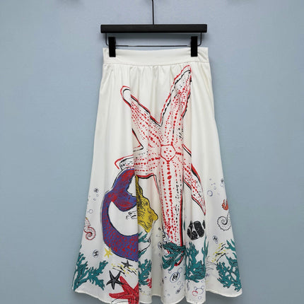 CHANEL 26S PATTERNED MIDI SKIRT STYLE 1122