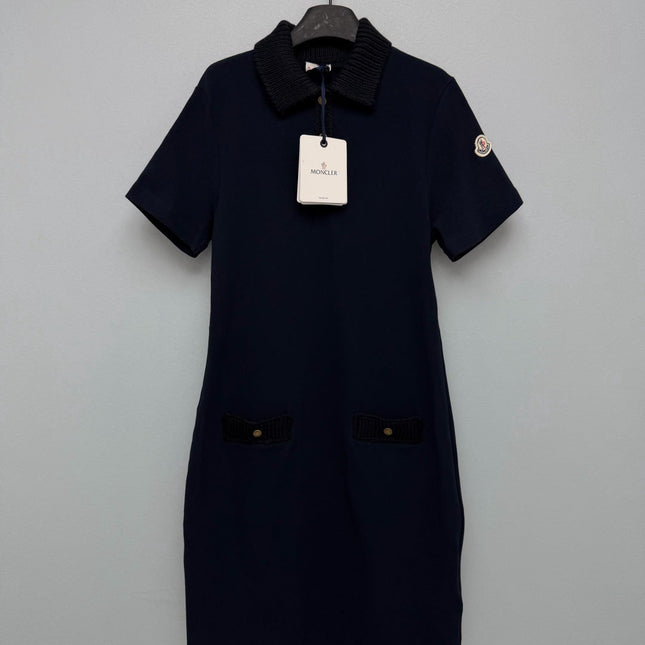 MONCLER 26S SHORT-SLEEVE POLO DRESS 674