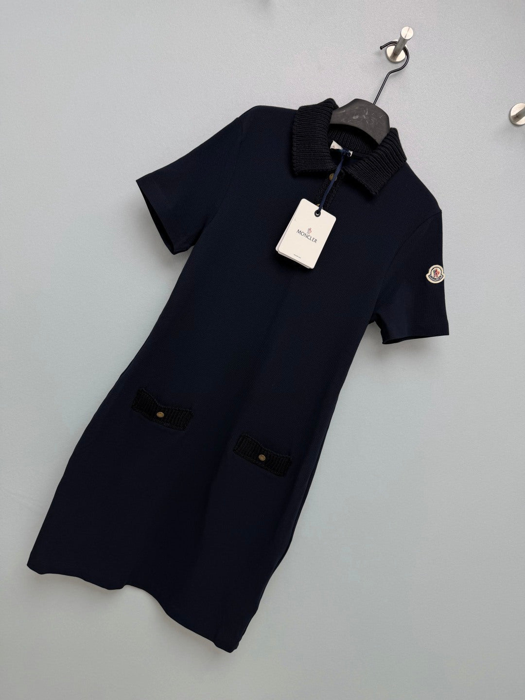 MONCLER 26S SHORT-SLEEVE POLO DRESS 674