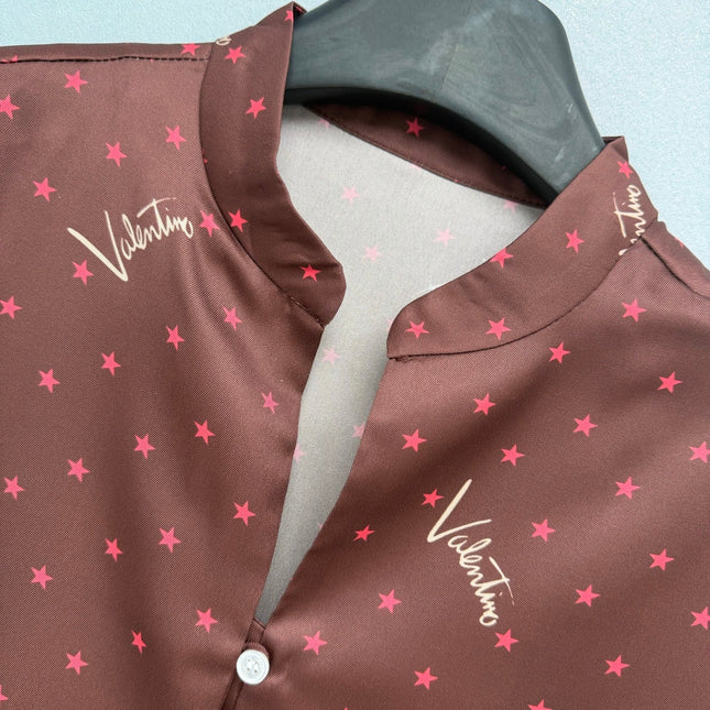VALENTINO 26S SHIRT & WIDE-LEG PANTS SET 374