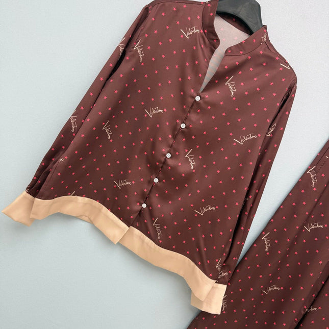 VALENTINO 26S SHIRT & WIDE-LEG PANTS SET 374