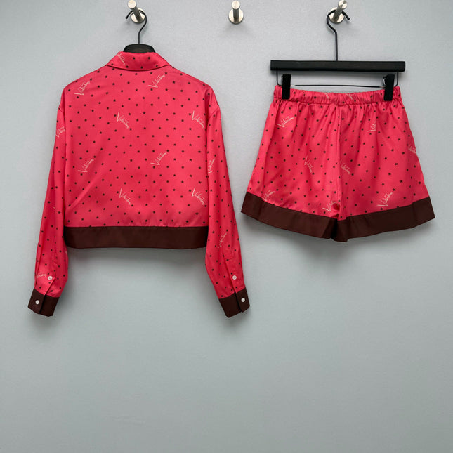 VALENTINO 26S LONG-SLEEVE SHIRT & SHORTS SET 372