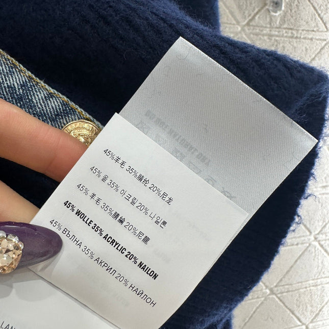 MIUMIU KNIT JACKET WITH DENIM STYLE 737