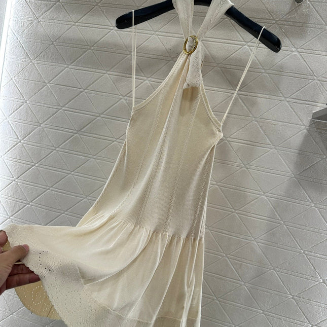 CHANEL 25S KNITTED HALTER TANK TOP 604