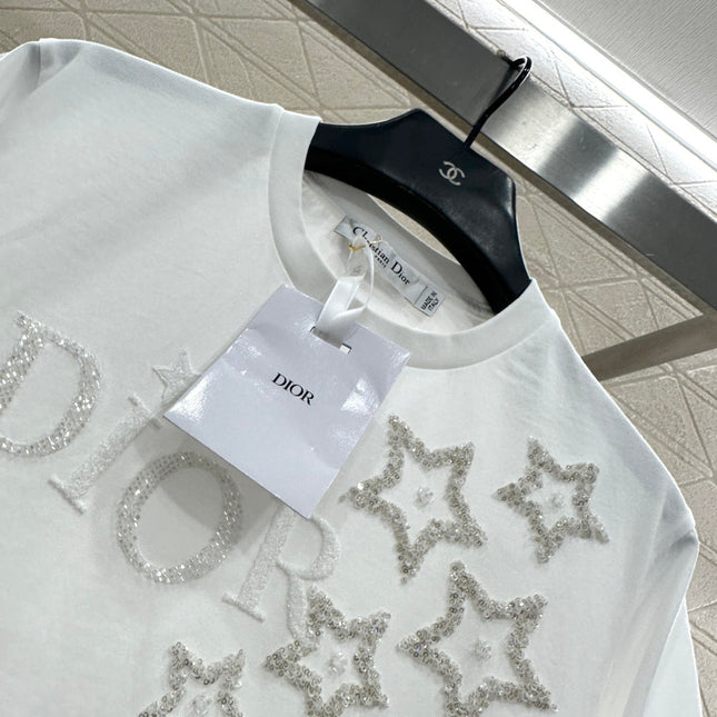 DIOR 25S ROUND-NECK SEQUIN T-SHIRT 731