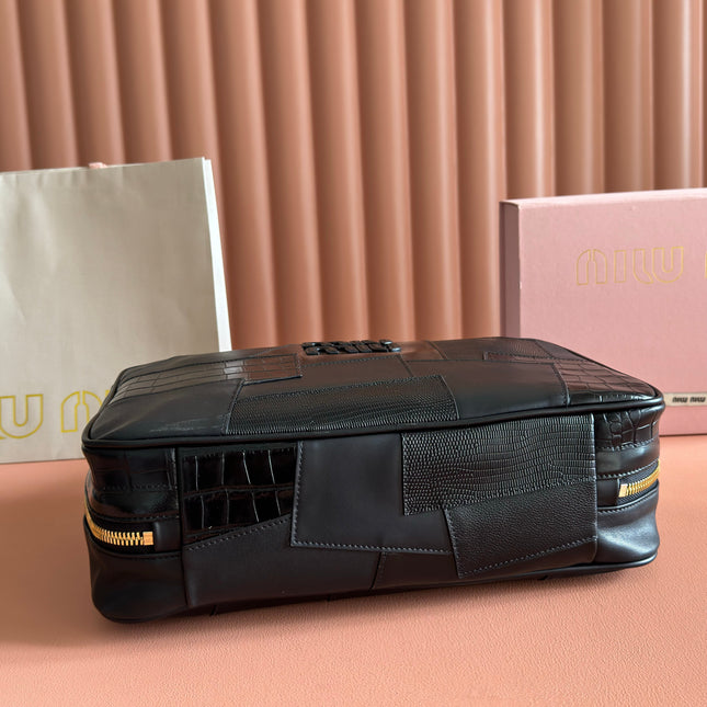 MIUMIU 26S HANDBAG 34 IN BLACK CALFSKIN