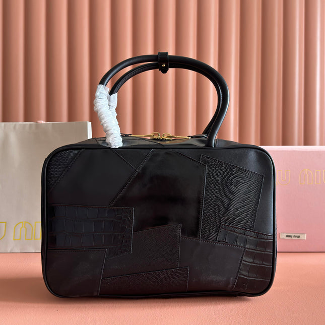 MIUMIU 26S HANDBAG 34 IN BLACK CALFSKIN