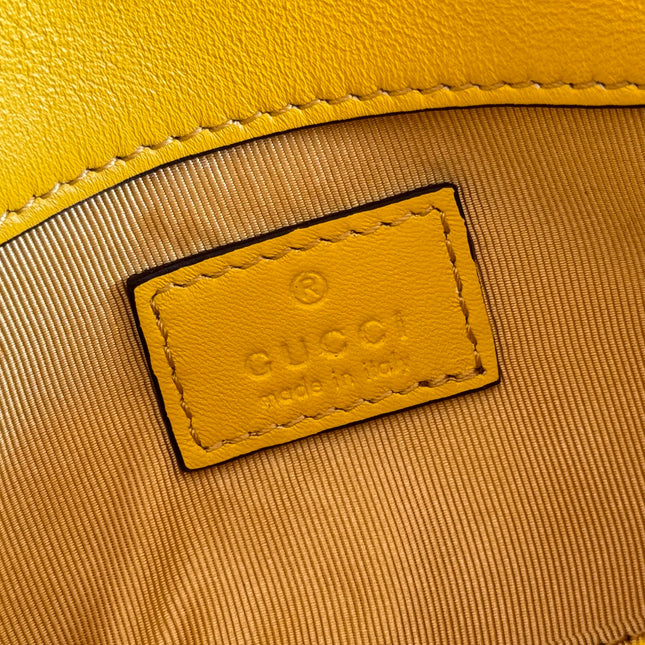 GUCCI 26S GG MARMONT BAG 16 IN YELLOW LAMBSKIN