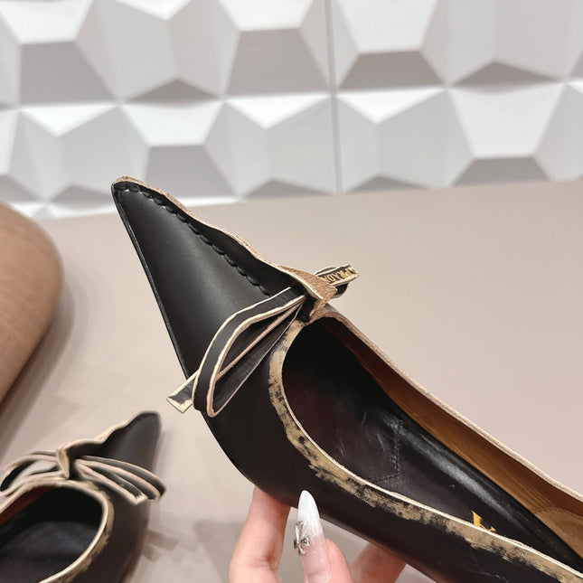 PRADA 26S POINTED TOE HIGH HEELS 55MM IN BLACK CALFSKIN