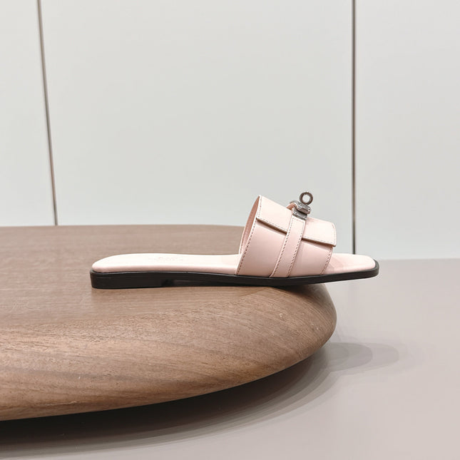 HM 26S GIULIA SANDAL IN LIGHT PINK CALFSKIN SILVER HARDWARE