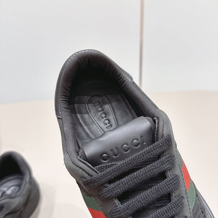 GUCCI 26S SNEAKERS IN BLACK SUEDE AND FABRIC