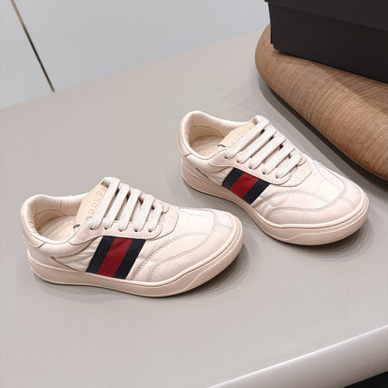 GUCCI 26S SNEAKERS IN LIGHT BEIGE SUEDE AND FABRIC