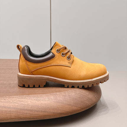CELINE 26S LACE UP SHOES 30 MM IN TAN SUEDE