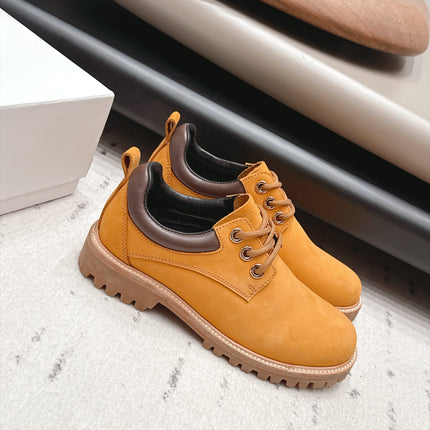 CELINE 26S LACE UP SHOES 30 MM IN TAN SUEDE