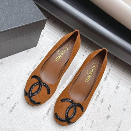 CHANEL 26S HIGH HEEL PUMPS 80 MM IN BROWN SUEDE