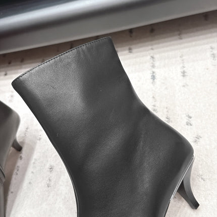 GUCCI 26S ANKLE BOOTS 65 MM IN BLACK CALFSKIN