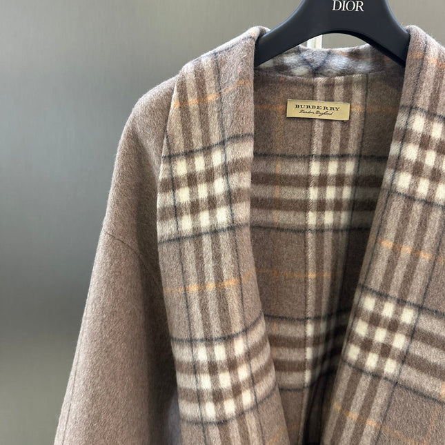 BURBERRY 25S PLAID WOOL COAT 133